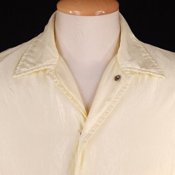 Jil Sander Padded Silk Shirt in Yellow 46 S Mens Defect New - Picture 2 of 15